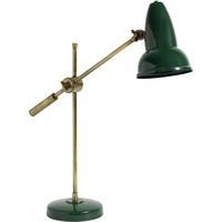 Top Hat Green and Brass Table Lamp