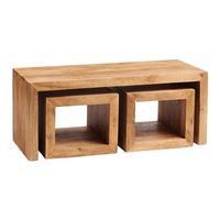 toko light mango john long cubed nest of coffee tables natural