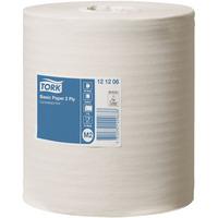 tork 121206 basic paper 2 ply centrefeed roll m2 system pack of 6