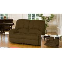 torino 2 seat reclining sofa dark brown