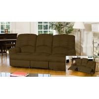 torino 3 seat reclining sofa dark brown