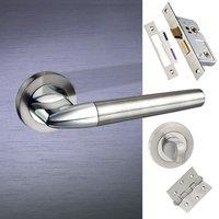 toulon mediterranean bathroom lever on rose satin nickel polished chro ...