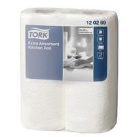 Tork Kitchen Towels 2-Ply (230mm x 15.36m) 64 Sheets per Roll White (Pack of 2 Rolls)