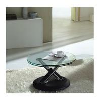 Tokyo Clear Glass Top Coffee Table In Black