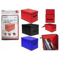 Tote Storage Box With Lid - Assorted Colours.
