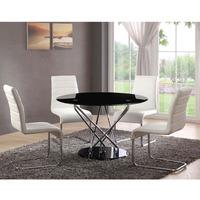 Toulouse Glass Dining Table With 4 Dining Chairs White