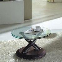Tokyo Clear Glass Top Coffee Table In Brown