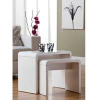 toscana nest of tables in white high gloss