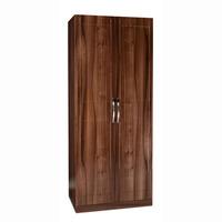 Torino 2 Door Tall Robe in High Gloss Walnut