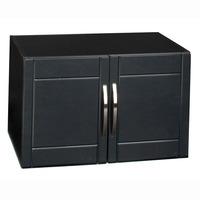 Torino 2 Door High Gloss Top Box Cabinet in Black