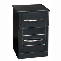 Torino Bedside Cabinet in High Gloss Black