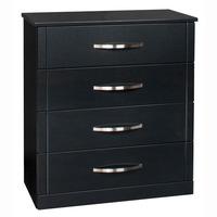 torino 4 drawer wider chest in high gloss black