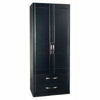 Torino 2 Door 2 Drawers Gents Robe in High Gloss Black