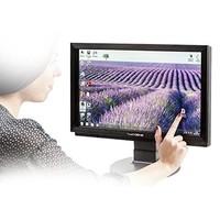 Touch Genie Touchscreen Overlay Brushed Aluminium Frame for 21.5-Inch Monitor