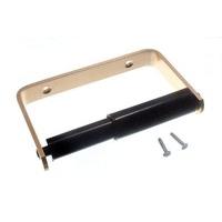 Toilet Roll Holder Gold Effect with Black Sprung Roller and Screws ( 20 sets )