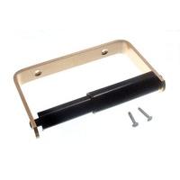 toilet roll holder gold effect with black sprung roller and screws 10  ...