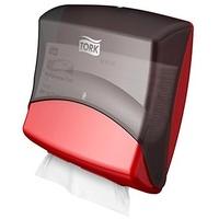 Tork Paper/Folded Cloth Dispenser Red/Black, Sold as Unit