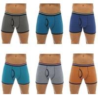 Tom Franks Designer Cotton Stretch Striped Boxer Short Trunk 6 Pair Pack