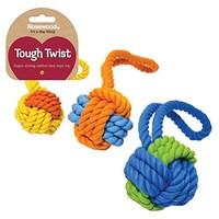 Tough Twist Rubber & Rope Ball Tug 23.5cm (Pack of 3)