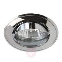 tom recessed light with tension relief chrome