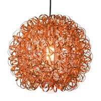 tousled noon hanging light copper coloured