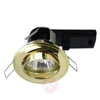 tom recessed light with tension relief brass