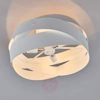 Tornado  beautifully shaped ceiling lamp in white