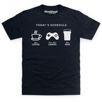 todays videogaming schedule t shirt