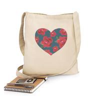 tote vintage heart of roses