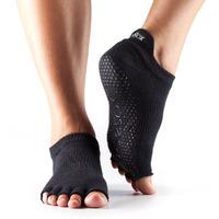 ToeSox Half Toe Low Rise Grip Socks - Black, L