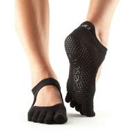 ToeSox Full Toe Bellarina Grip Socks - Black, S