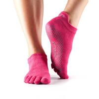 toesox full toe low rise grip socks fuchsia m