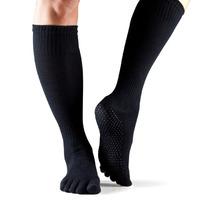 toesox full toe knee high grip socks black m