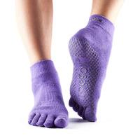 ToeSox Full Toe Ankle Grip Socks - S