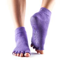 ToeSox Half Toe Ankle Grip Socks - Purple, M