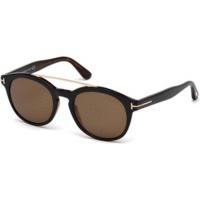 tom ford newman ft0515 05h black on dark brownbrown polarized