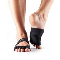 toesox half toe releve dance grip socks black s