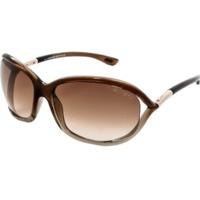 tom ford jennifer ft0008 38f transparent browngradient brown