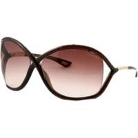 Tom Ford Whitney FT0009 692 (transparent dark brown-rose gold metal/gradient brown)