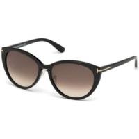 tom ford gina ft0345 01b black shinygrey gradient