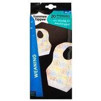 Tommee Tippee 20 Disposable Bibs with Crumb Catcher (4m+)