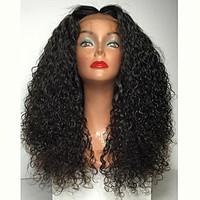 Top Quality High 180% Density Natural Black Wig Heat Resistant Synthetic Hair Wigs Water Curly Wigs Lace Front Wigs