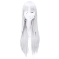 Top Quality White Color Synthetic Long Straight Cosplay Synthetic Wigs