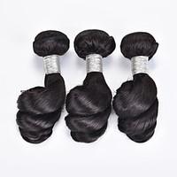 Top Selling 3Pcs/Lot 150g 8-12inch Brazilian Virgin Hair Loose Wave Natural Black Unprocessed Human Hair Weaves