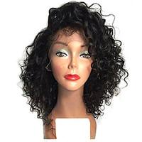 top short natural black color bob afro curly lace front wigs heat resi ...