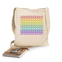 tote bag rainbow pattern