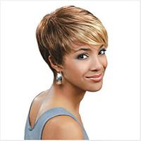 Top Quality Mix Color Short Straight Synthetic Hair Wigs for PartyDaily