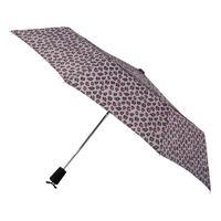 totes Auto Open Double Canopy Print - Big Coral Leopard Umbrella (3 Section)