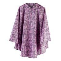 totes fabric poncho with pocket lilac ditsy print