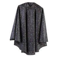 totes fabric poncho with pocket panther print
